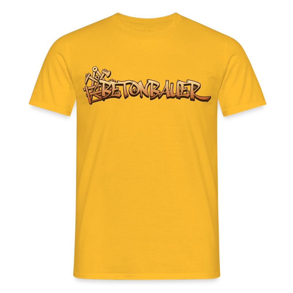 Unisex T-Shirt "Betonbauer" Gelb Männer T-Shirt