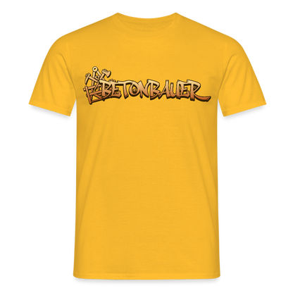 Unisex T-Shirt "Betonbauer" Gelb Männer T-Shirt