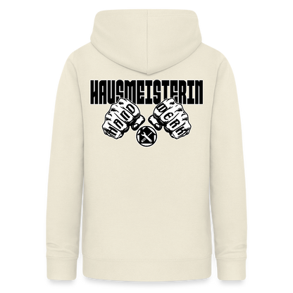 Frauen Hoodie "Hausmeisterin" (beidseitig beruckt) Vanille-Milchshake Frauen Hoodie