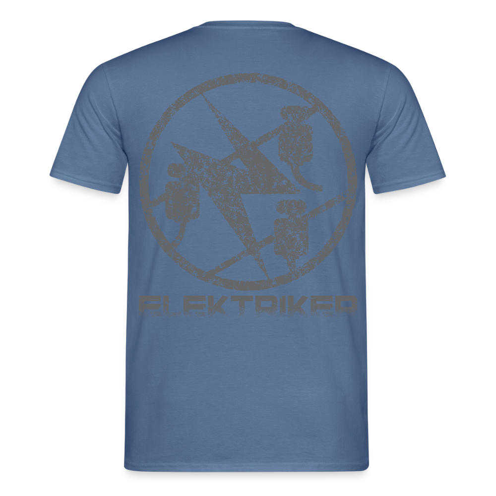 Unisex T-Shirt "Elektriker" Taubenblau Männer T-Shirt