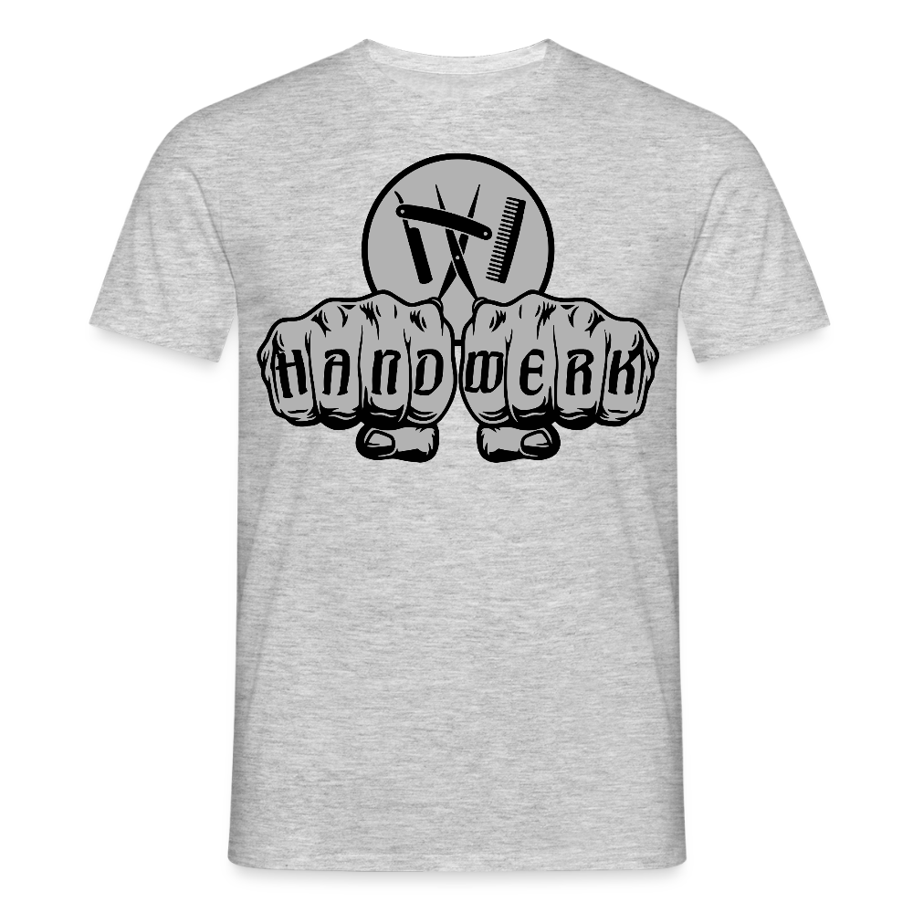 Unisex T-Shirt "Friseur" Grau meliert Männer T-Shirt