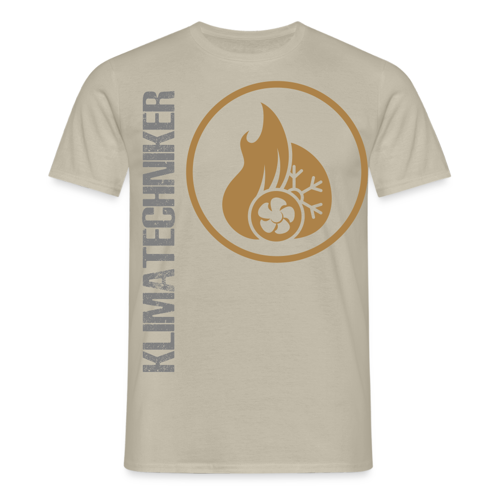 Unisex T-Shirt "Klimatechniker" Sandbeige Männer T-Shirt