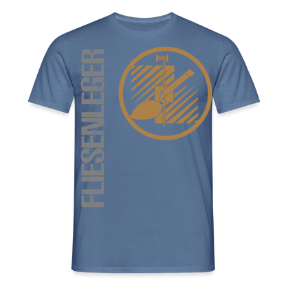 Unisex T-Shirt "Fliesenleger" Taubenblau Männer T-Shirt