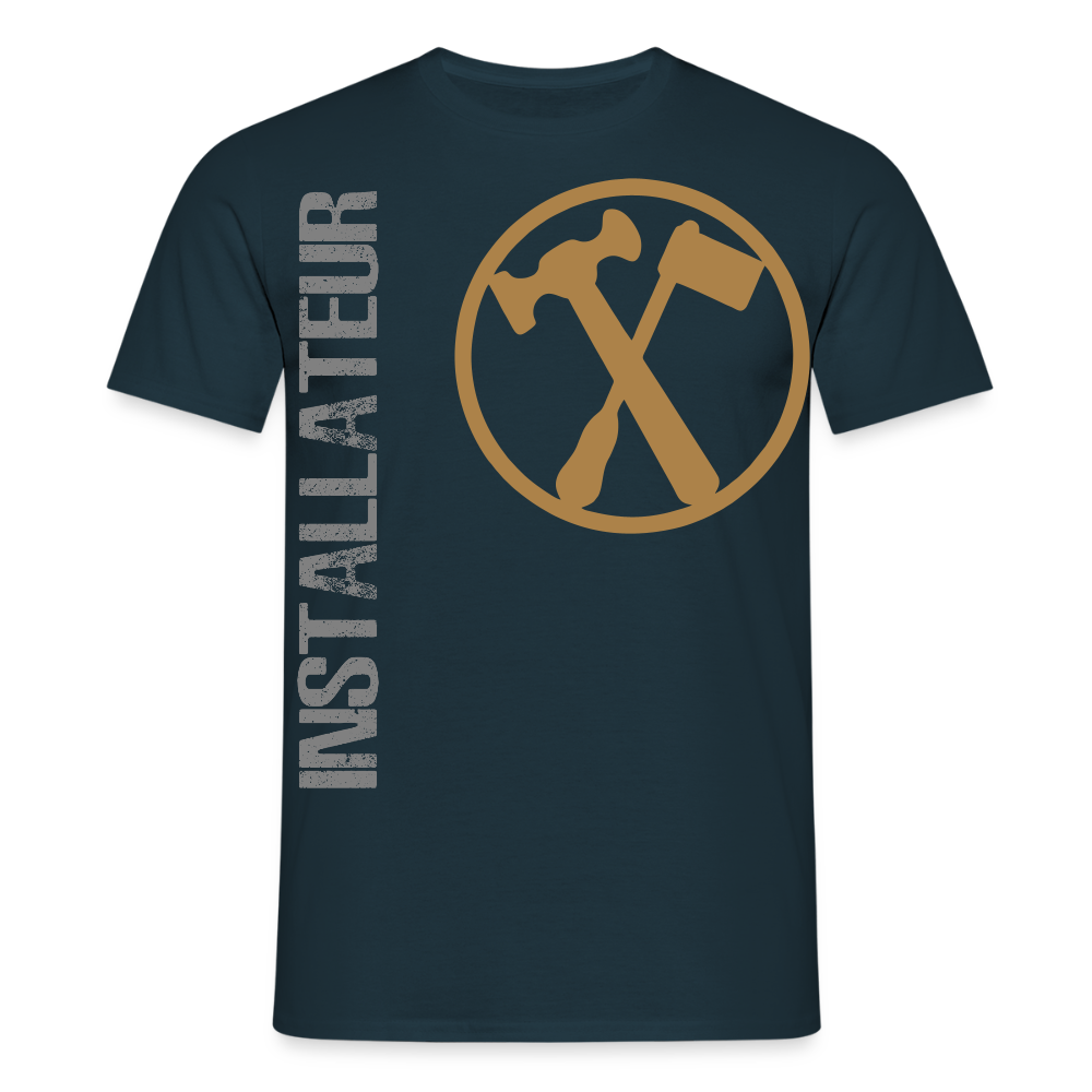 Unisex T-Shirt "Installateur" Navy Männer T-Shirt