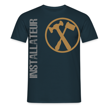 Unisex T-Shirt "Installateur" Navy Männer T-Shirt