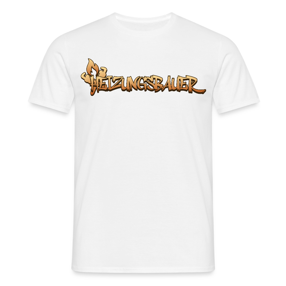 Unisex T-Shirt "Heizungsbauer" Weiß Männer T-Shirt