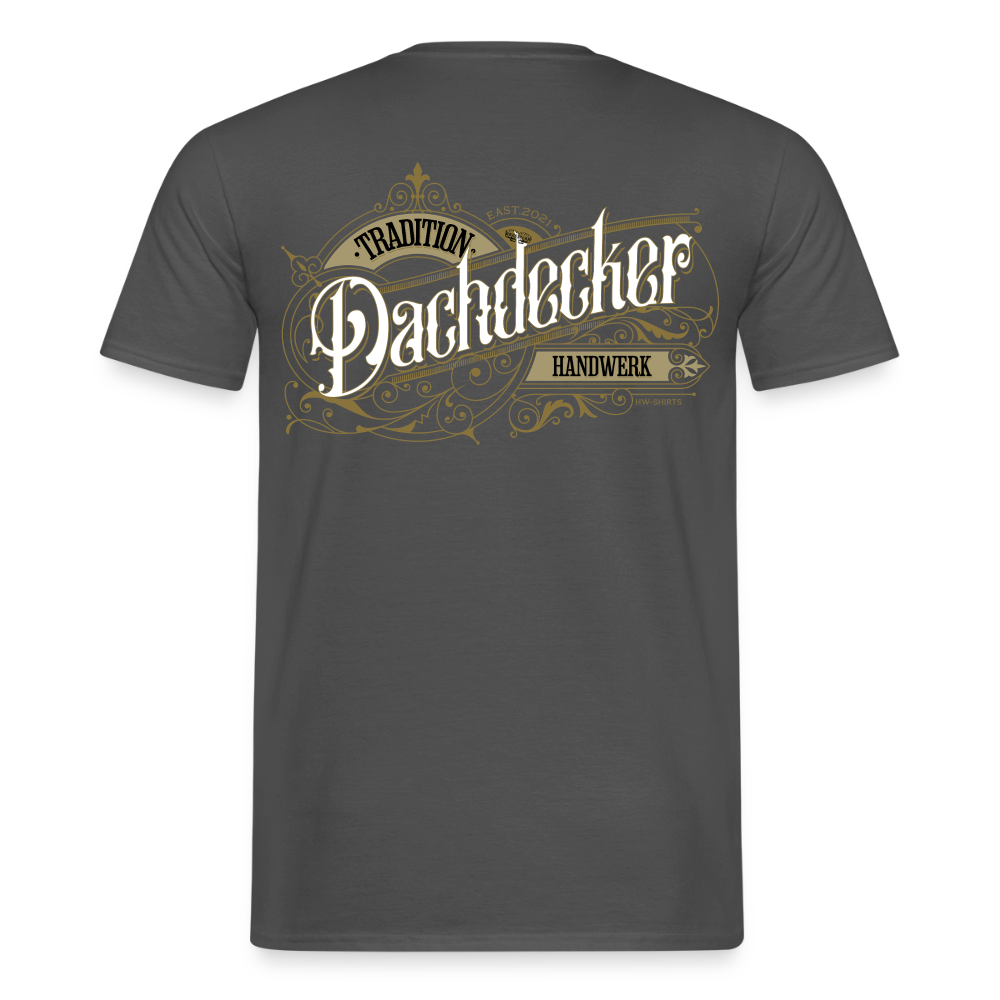 Unisex Dachdecker T-Shirt von Spreadconnect mit nostalgischem Druck, bequemes Baumwoll-Shirt für Männer, detailreiche Gestaltung sichtbar