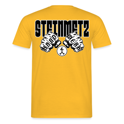 Unisex T-Shirt "Steinmetz" Gelb Männer T-Shirt