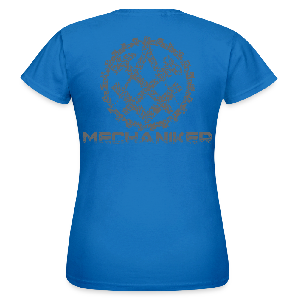 Frauen T-Shirt "Mechaniker" Royalblau Frauen T-Shirt