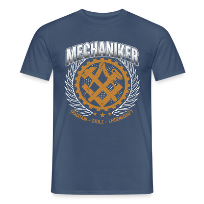 Unisex Mechaniker T-Shirt von Spreadconnect, traditionelles Design, sichtbares Druckmuster in neutralen Farben