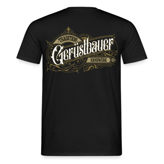 Unisex T-Shirt "Gerüstbauer"-Nostalgie Schwarz Männer T-Shirt {{ color }}