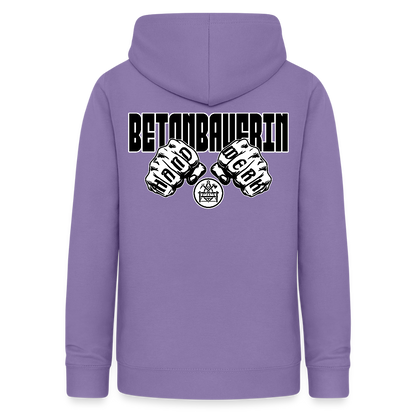 Frauen Hoodie "Betonbauerin" (beidseitig beruckt) - Lavendel
