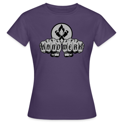 Frauen T-Shirt "Heizungsbauer" Dunkellila Frauen T-Shirt