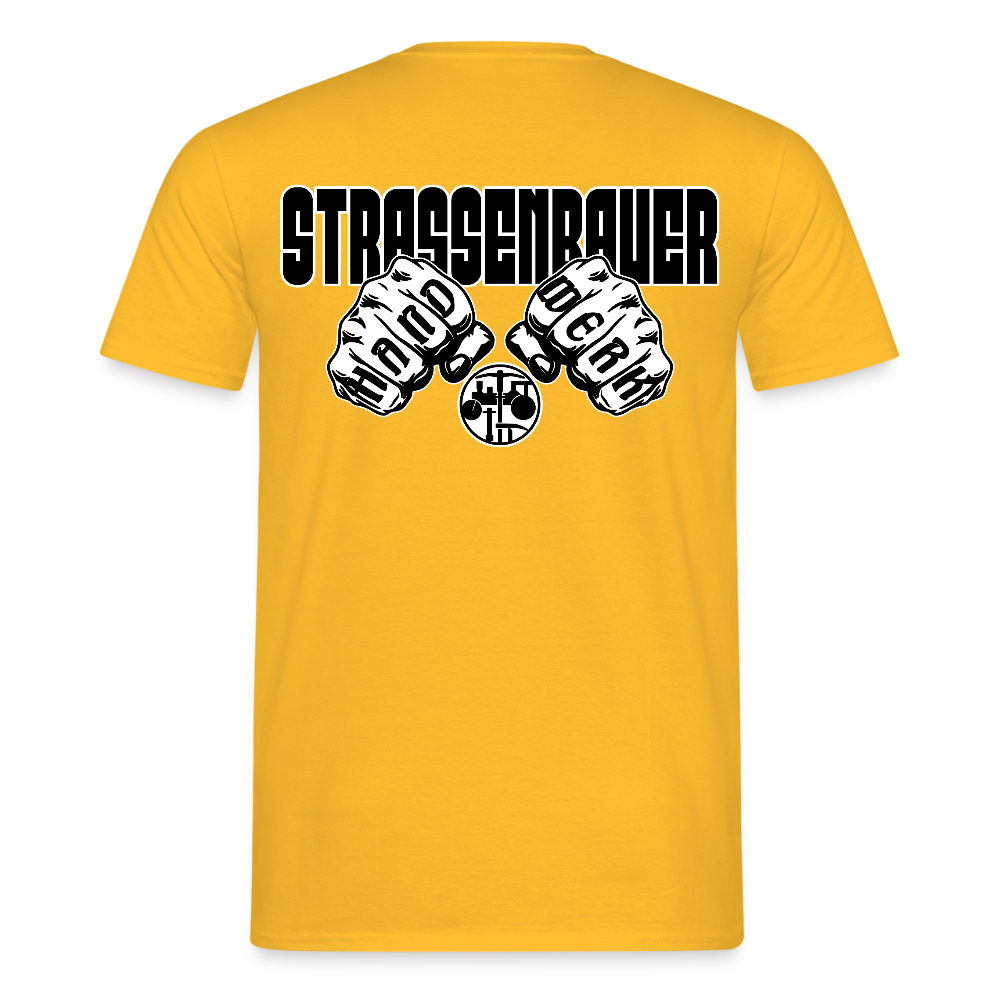 Unisex T-Shirt "Strassenbauer" Gelb Männer T-Shirt