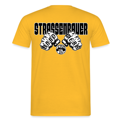 Unisex T-Shirt "Strassenbauer" Gelb Männer T-Shirt
