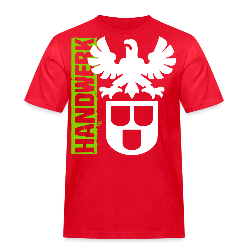 Unisex Workwear T-Shirt "Maler&Lackierer" Rot Männer Workwear T-Shirt