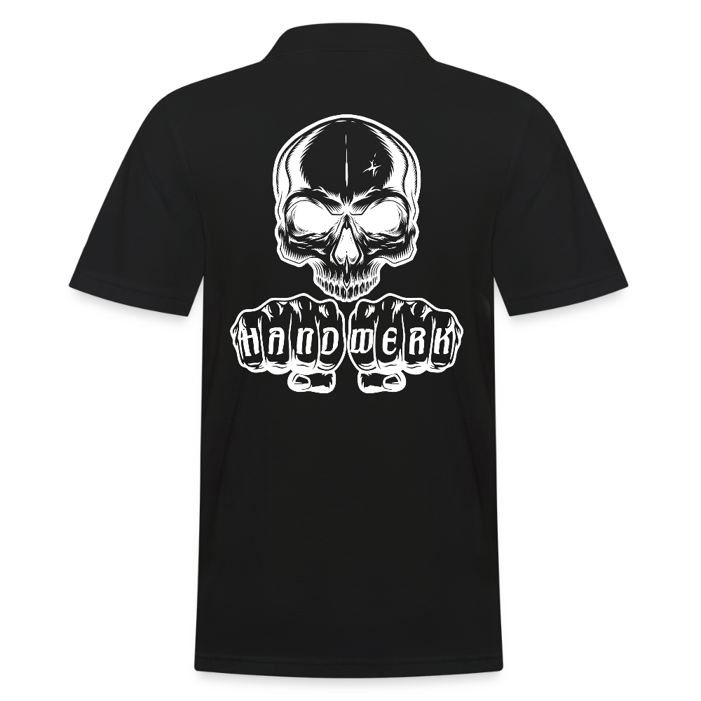 Männer Poloshirt "Skull-Handwerk" Schwarz Männer Poloshirt