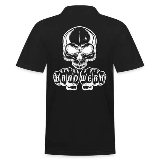 Männer Poloshirt "Skull-Handwerk" Schwarz Männer Poloshirt