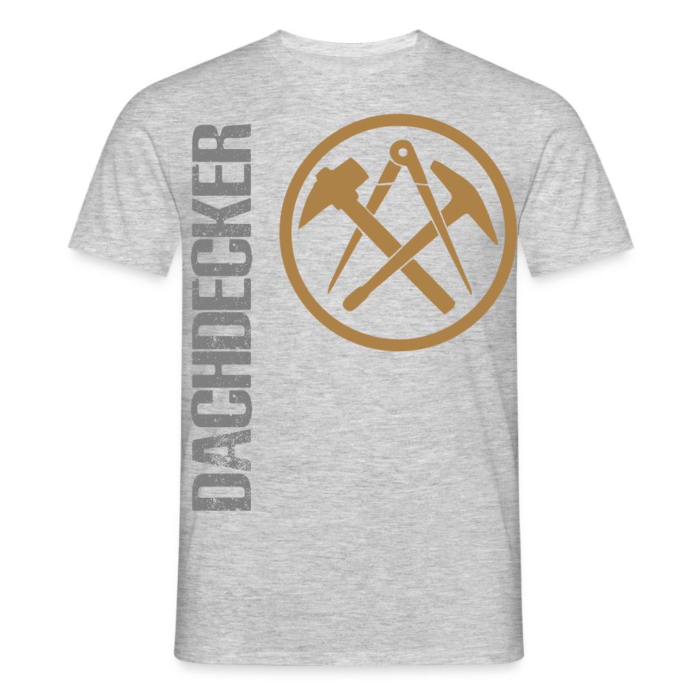 Unisex T-Shirt "Dachdecker" Grau meliert Männer T-Shirt