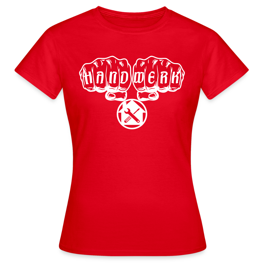 Frauen T-Shirt "Hausmeister" Rot Frauen T-Shirt