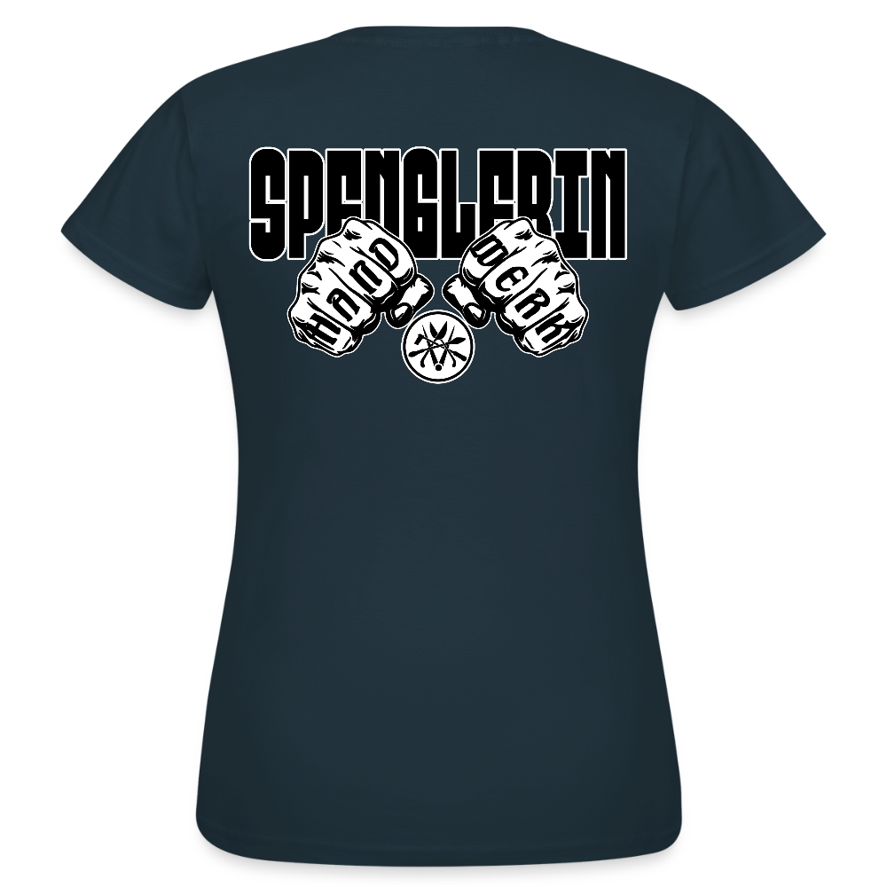 Frauen T-Shirt "Spenglerin" (beidseitig bedruckt) Navy Frauen T-Shirt