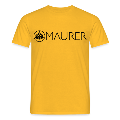 Unisex T-Shirt "Maurer" Gelb Männer T-Shirt