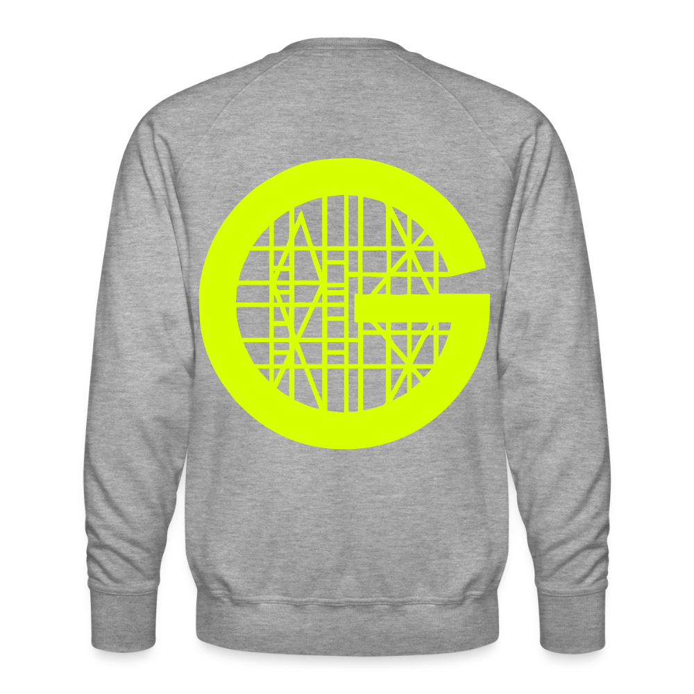 Unisex Premium Pullover "Gerüstbauer" neongelb - Grau meliert