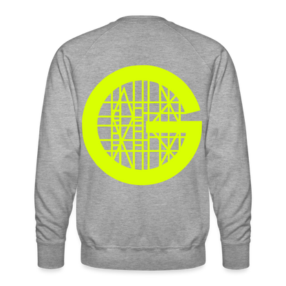 Unisex Premium Pullover "Gerüstbauer" neongelb - Grau meliert