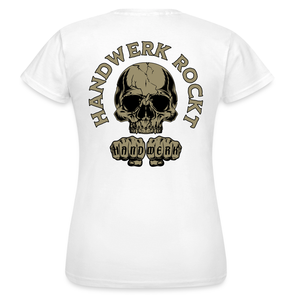 Frauen T-Shirt "Handwerk-Rockt" (beidseitig bedruckt) Weiß Frauen T-Shirt {{ color }}