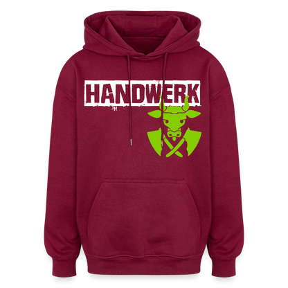 Oversized Unisex Hoodie "Metzger" Burgunderrot Oversized Unisex Hoodie