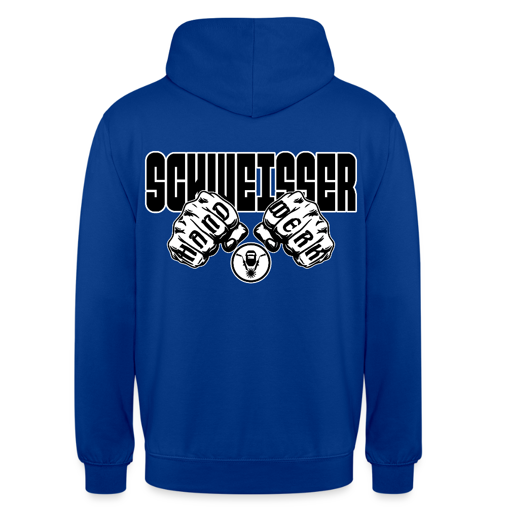 Unisex Hoodie "Schweisser" (beidseitig bedruckt) Royalblau Unisex Hoodie