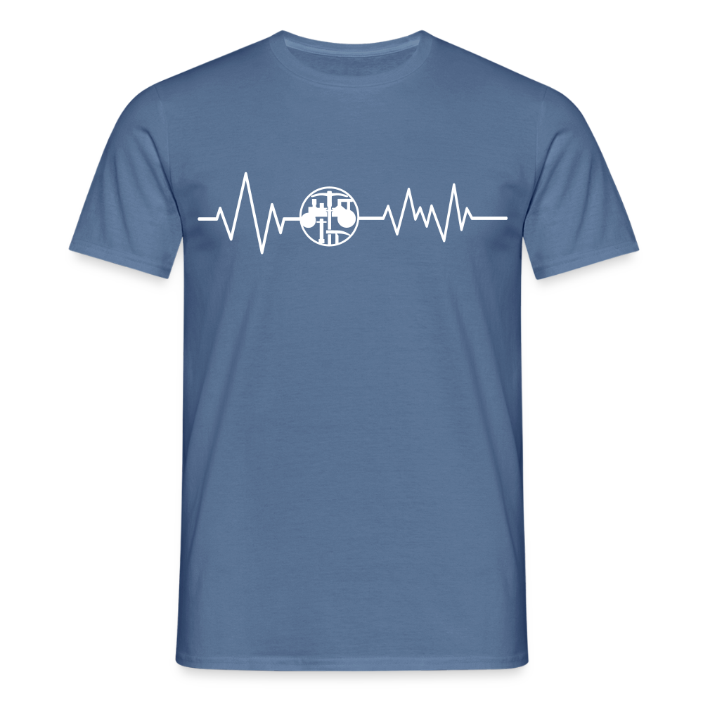 Unisex T-Shirt "Strassenbauer" Taubenblau Männer T-Shirt