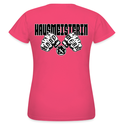 Frauen T-Shirt "Hausmeisterin" (beidseitig bedruckt) Azalea Frauen T-Shirt