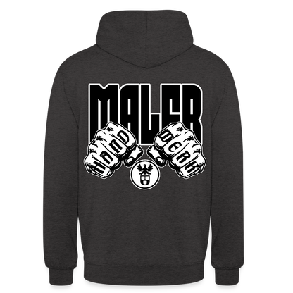 Unisex Hoodie "Maler" (beidseitig bedruckt) Anthrazit Unisex Hoodie