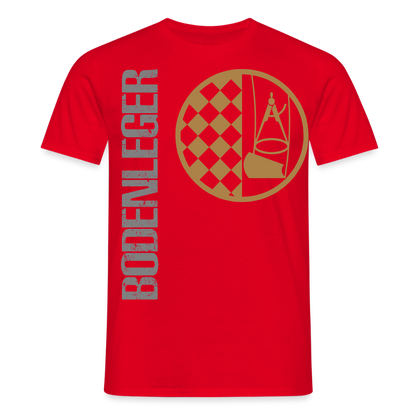 Unisex T-Shirt "Bodenleger" Rot Männer T-Shirt