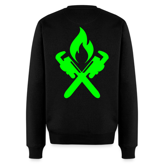 Unisex Premium Pullover "Heizungsbauer" neongrün Schwarz Männer Premium Pullover