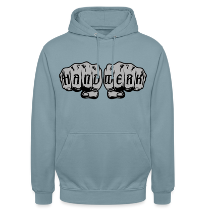 Unisex Hoodie "Handwerk" Nebelblau Unisex Hoodie