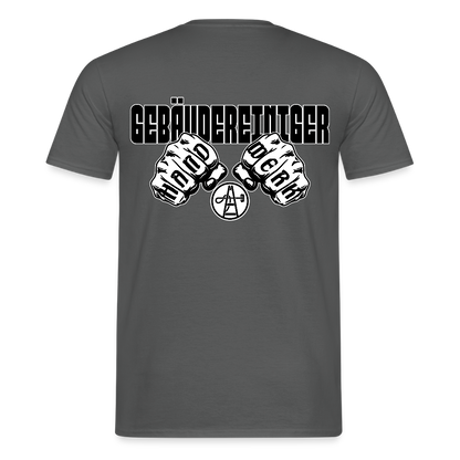 Unisex T-Shirt "Gebäudereiniger" (beidseitig bedruckt) Anthrazit Männer T-Shirt