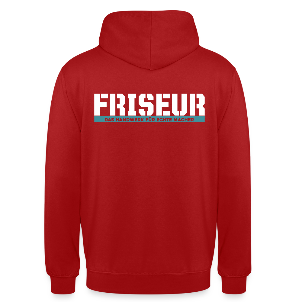 Unisex Hoodie HW-300 | MACHER "Friseur" Rot Unisex Hoodie {{ color }}
