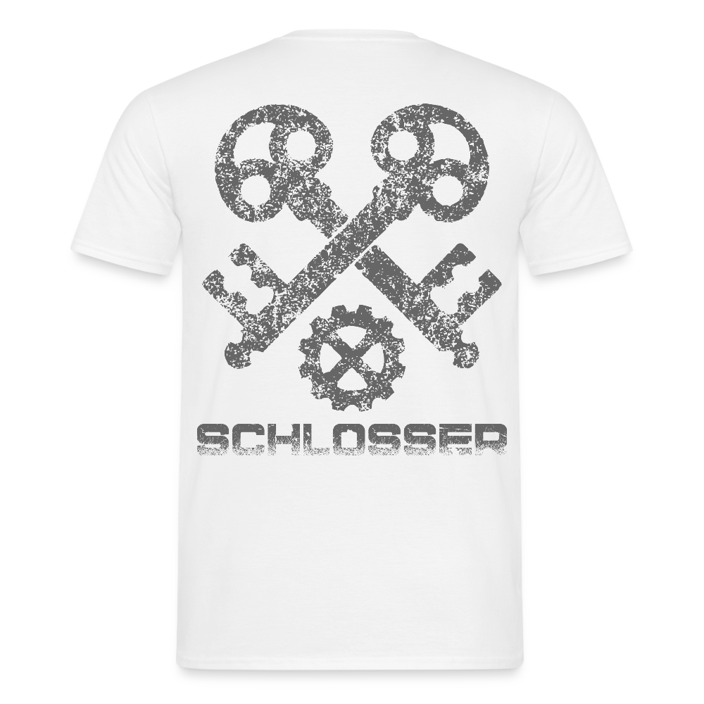 Unisex T-Shirt "Schlosser" Weiß Männer T-Shirt