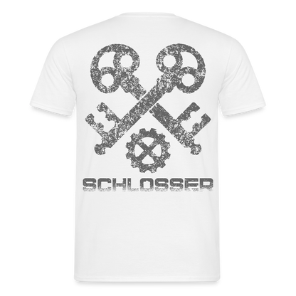 Unisex T-Shirt "Schlosser" Weiß Männer T-Shirt