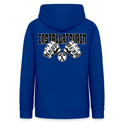 Frauen Hoodie "Installateurin" (beidseitig beruckt) Royalblau Frauen Hoodie