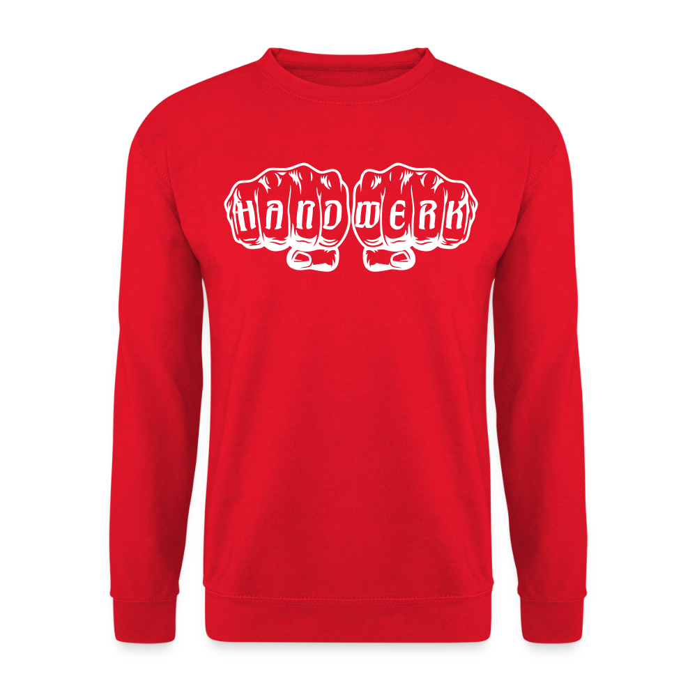 Unisex Pullover "Handwerk" Rot Unisex Pullover