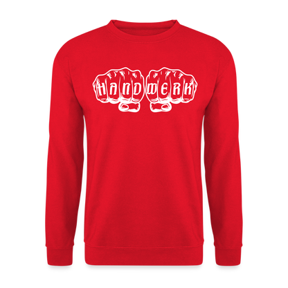 Unisex Pullover "Handwerk" Rot Unisex Pullover
