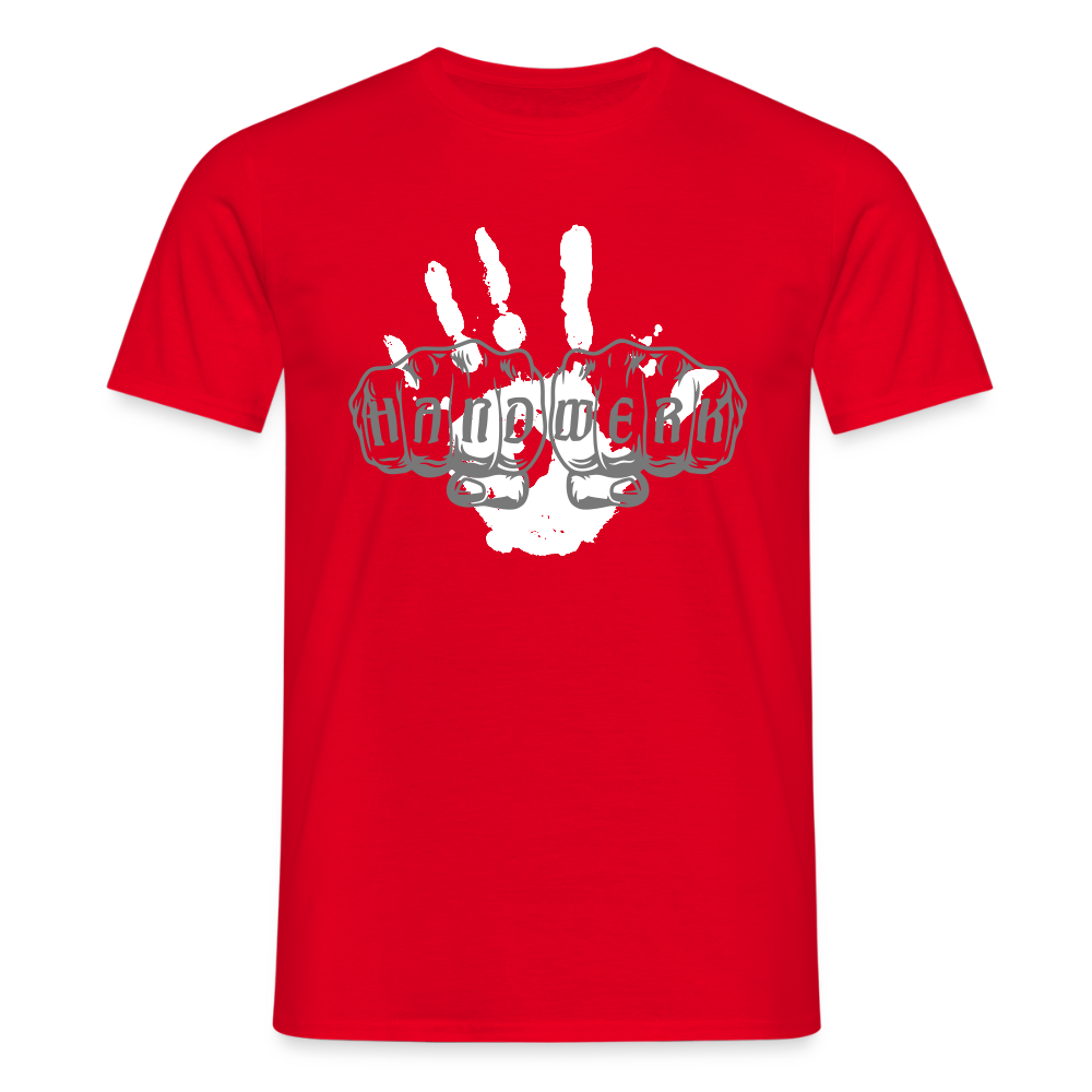 Unisex T-Shirt "Hand" Rot Männer T-Shirt