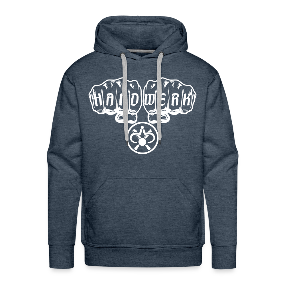 Männer Premium Hoodie "Drechsler" - Jeansblau