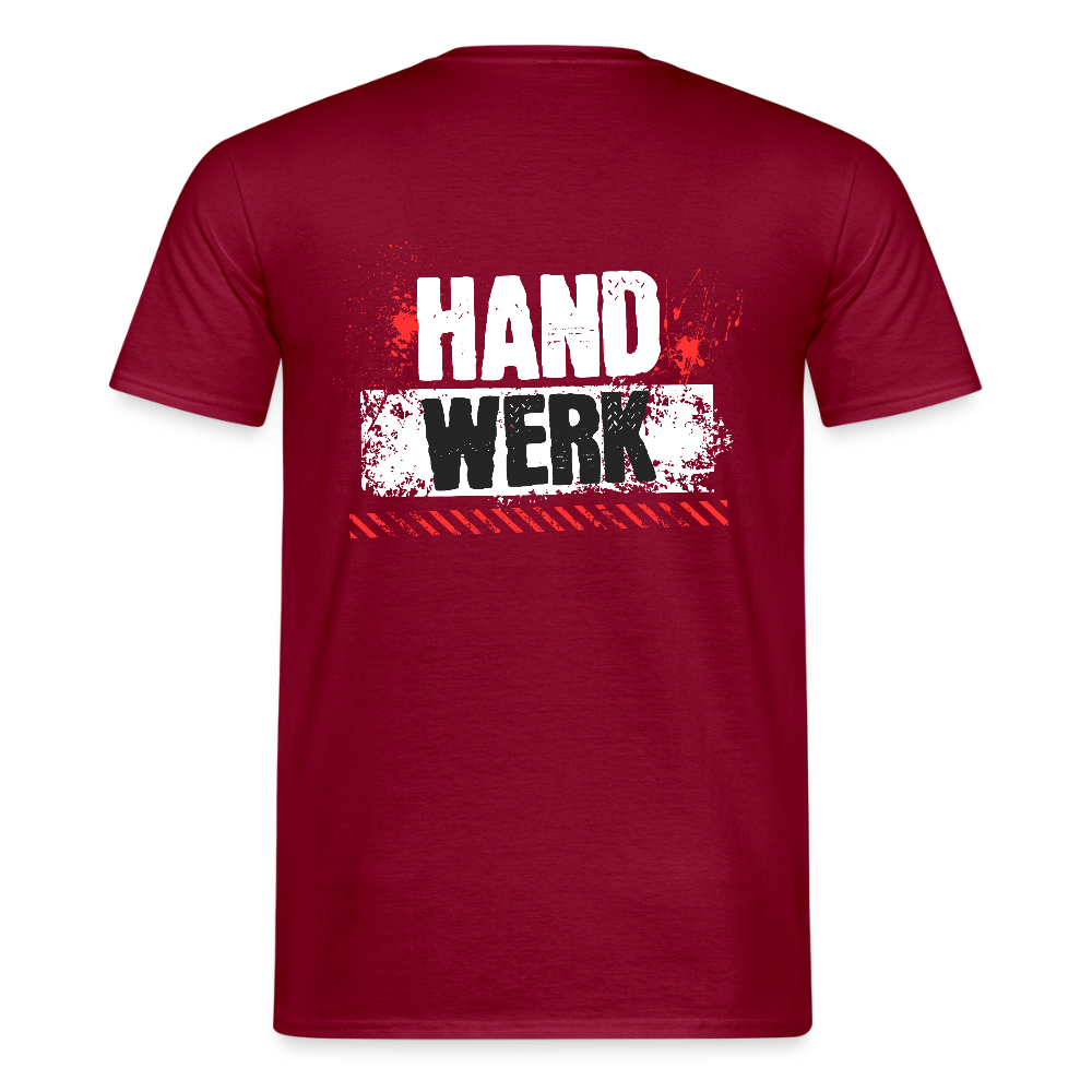 Unisex T-Shirt "Handwerk" (hinten bedruckt) Ziegelrot Männer T-Shirt