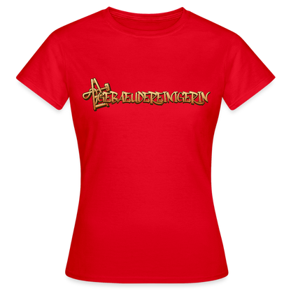 Frauen T-Shirt "Gebäudereinigerin" Rot Frauen T-Shirt