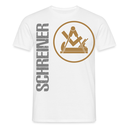 Unisex T-Shirt "Schreiner" Weiß Männer T-Shirt