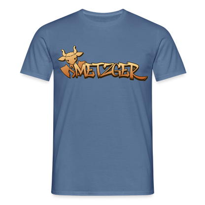 Unisex T-Shirt "Metzger" Taubenblau Männer T-Shirt